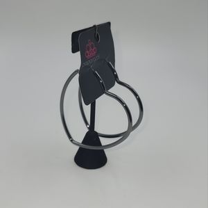 Paparazzi HeartBreaker Hustle Black Hoop Earring